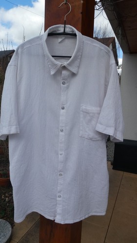 Weiße bluse baumwollkrepp - bluse, xl