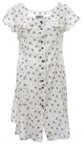 Kleid ecru blumen boho - kleid,